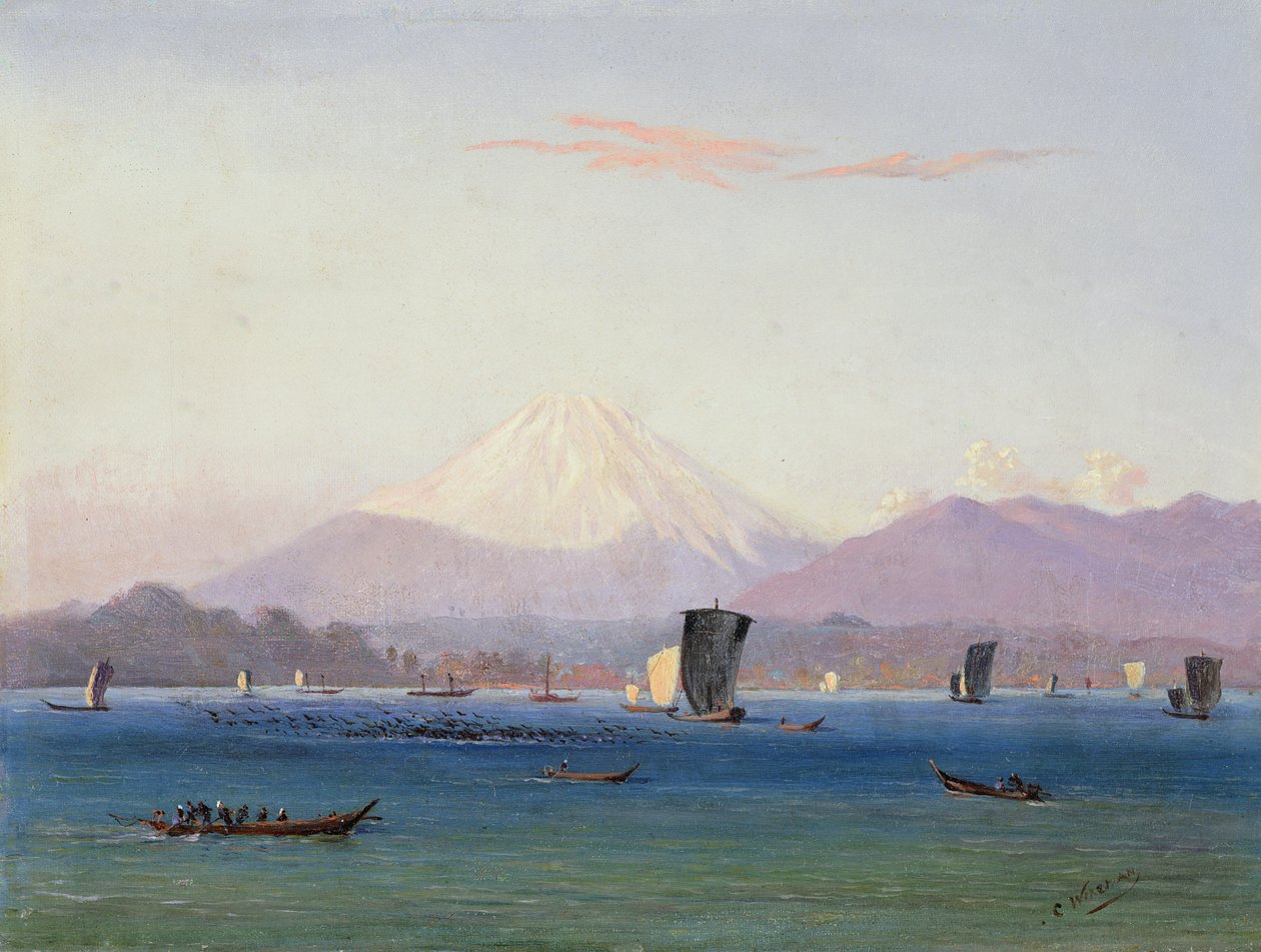 Kilátás a Fuji-hegyre alkotó: Charles Wirgman