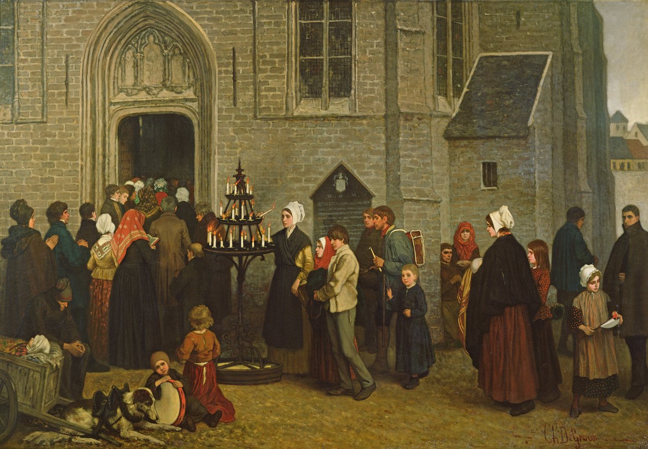 Zarándoklat Diegembe alkotó: Charles de Groux