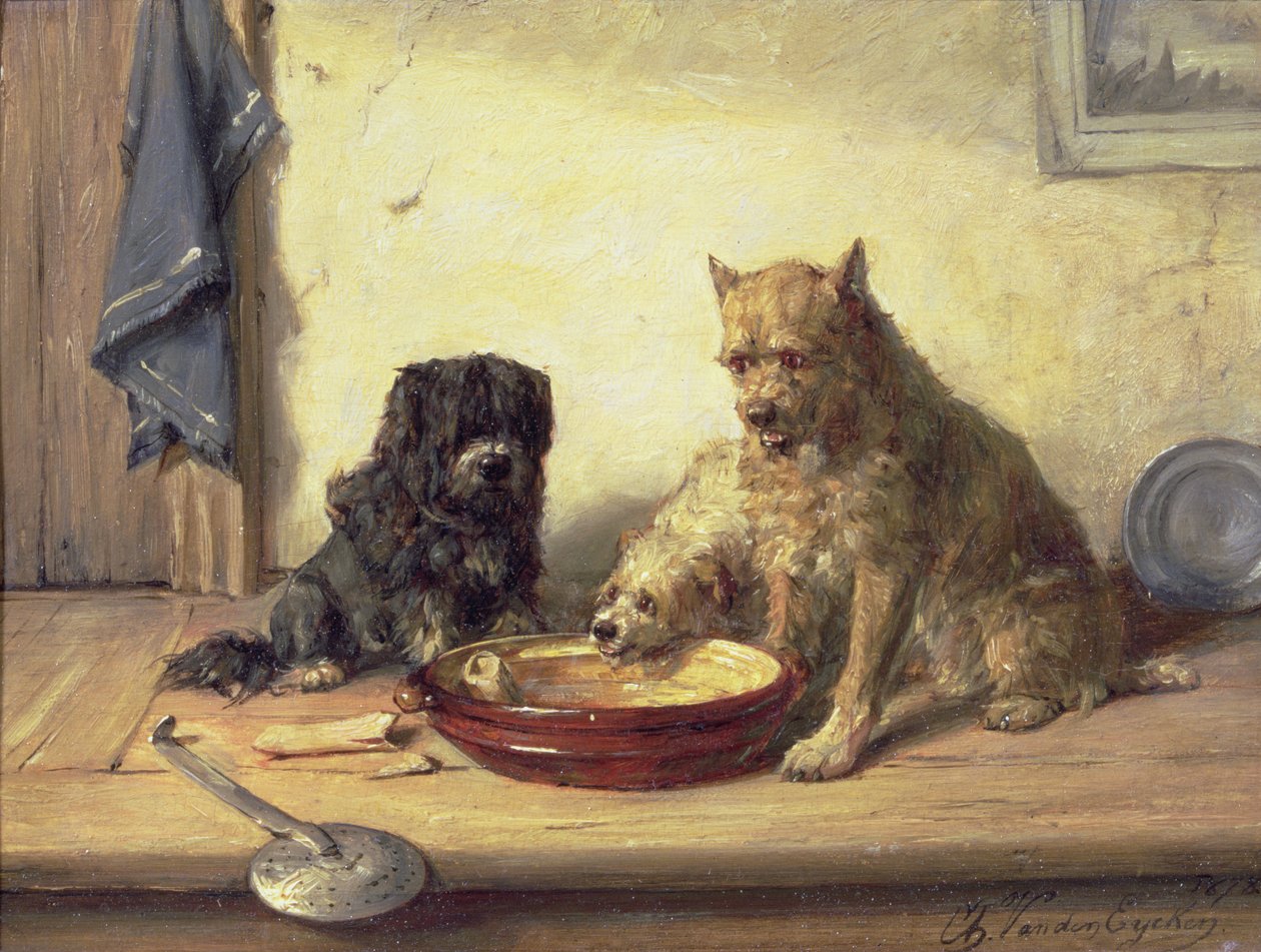 A viszály csontja, 1878 alkotó: Charles van den Eycken