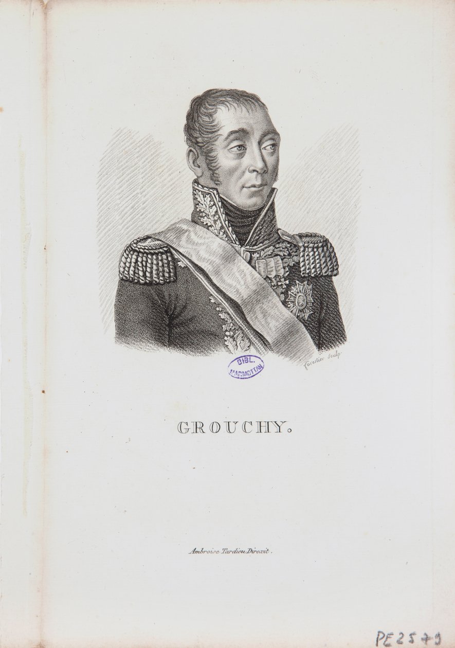 Emmanuel de Grouchy marsall portréja, 1814 alkotó: Charles Aimé Forestier