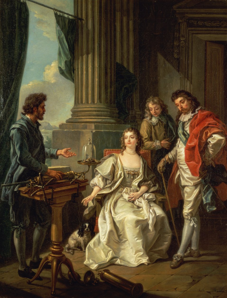 Pneumatikus kísérlet, egy sorozat, 1777 alkotó: Charles Amedee Philippe van Loo