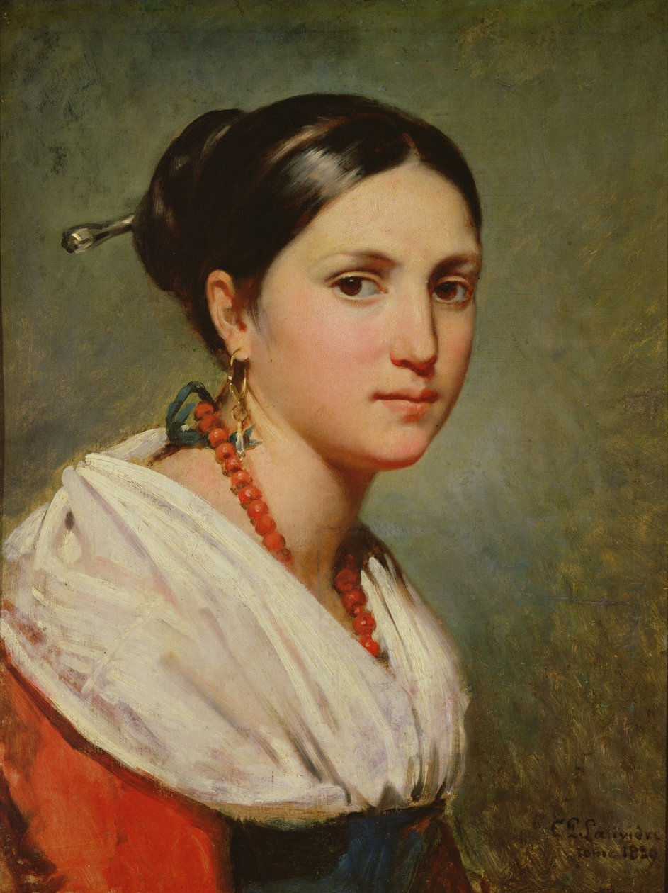 Fiatal olasz nő portréja, 1829 alkotó: Charles Philippe Lariviere