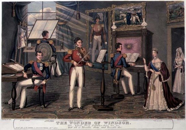 Windsor csodája: A művész, költő, hegedűs itt látunk, és minden csak Tweedle-dum és Tweedle Dee, 1841 körül alkotó: Charles Hunt