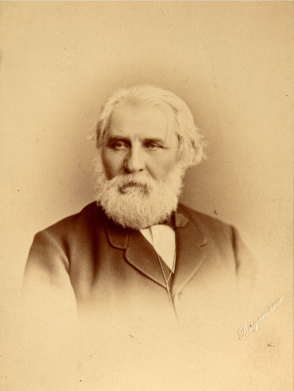 Ivan Szergejevics Turgenyev (Szerguejevics Tourgueniev) (1818-1883) szerző portréja. Albumin Fotó: Charles (Karl) Bergamasco (1830-1896) alkotó: Charles Bergamasco