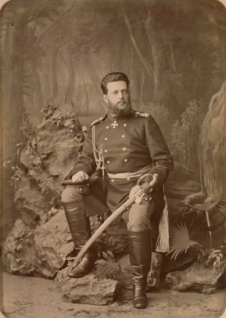 Vladimir Alexandrovitch de Russie – Vlagyimir Alekszandrovics orosz nagyherceg (1847-1909) portréja, Bergamasco, Charles (Karl) (1830-1896). Albumin Photo, 1878 körül. Orosz Állami Film- és Fotóarchívum, Krasznogorszk alkotó: Charles Bergamasco