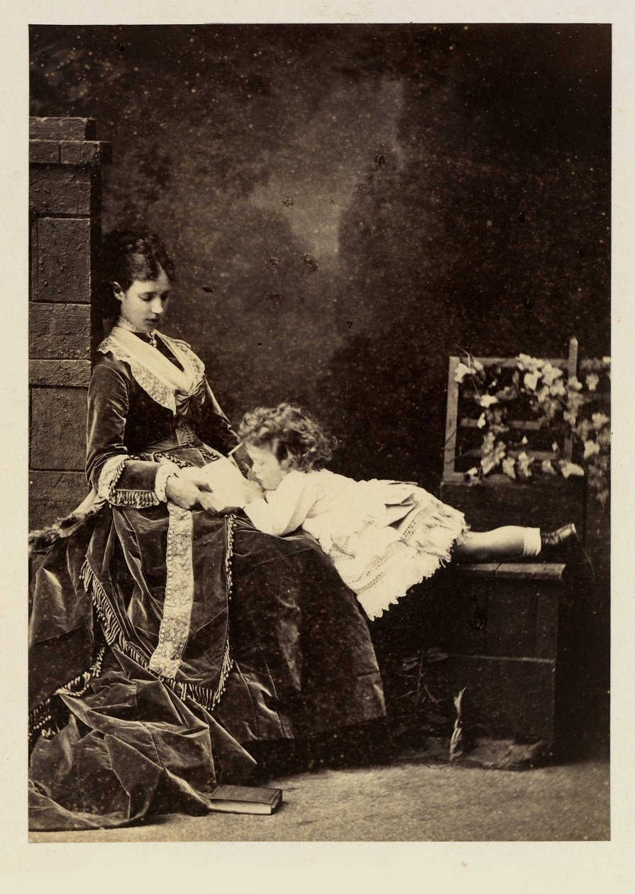 Marie Fedorovna (Dánia Dagmar) (1847-1928) és fia, Tsarevics Nicolas Alekszandrovics (II. Miklós) alkotó: Charles Bergamasco