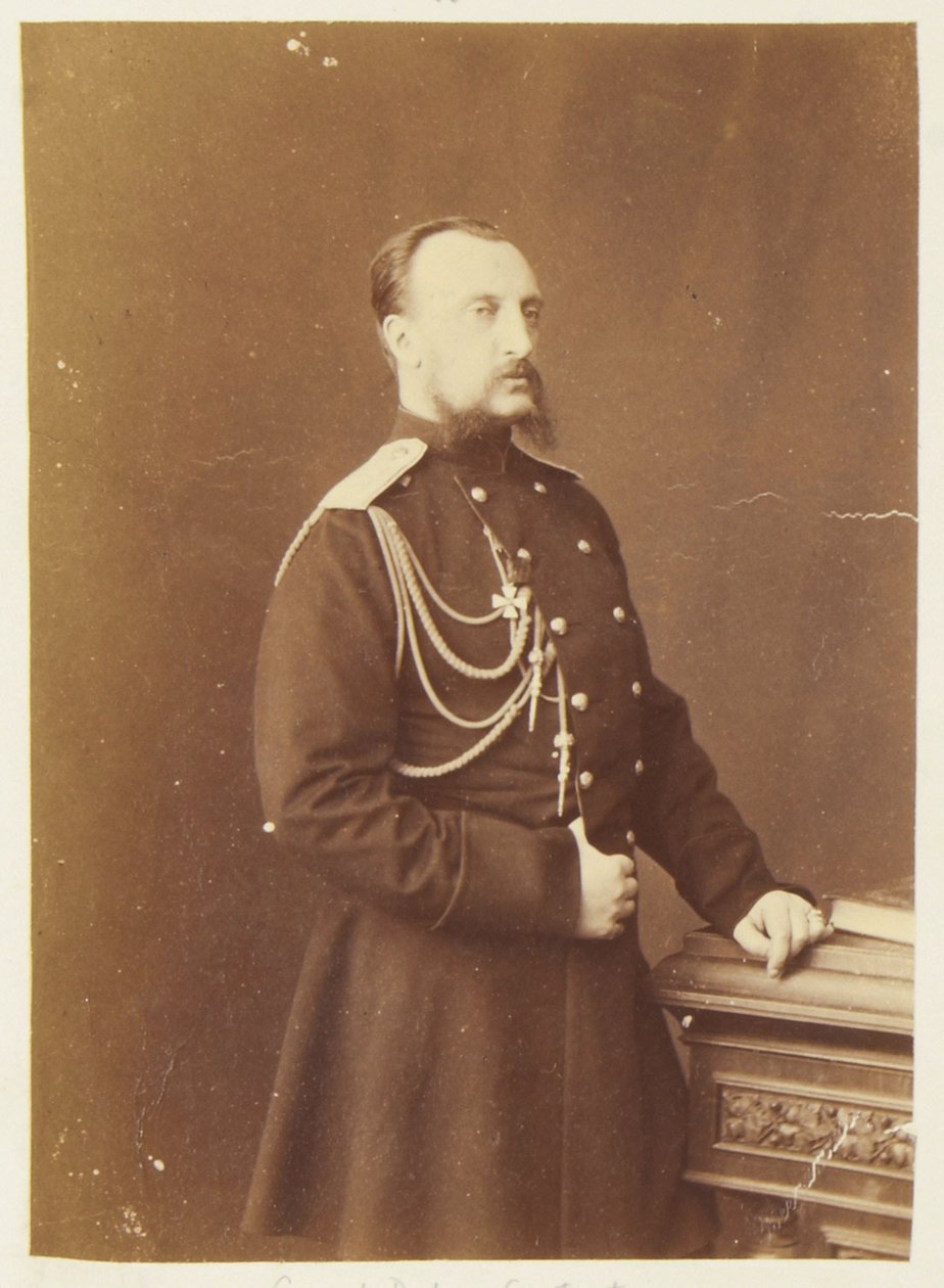 Nicolas Nikolaievitch de Russie – Nicholas Nikolaevich (idősebb) orosz nagyherceg (1831-1891) portréja, Bergamasco, Charles (Karl) (1830-1896). Albumin Photo, c. 1874. Orosz Állami Film- és Fotóarchívum, Krasznogorszk alkotó: Charles Bergamasco
