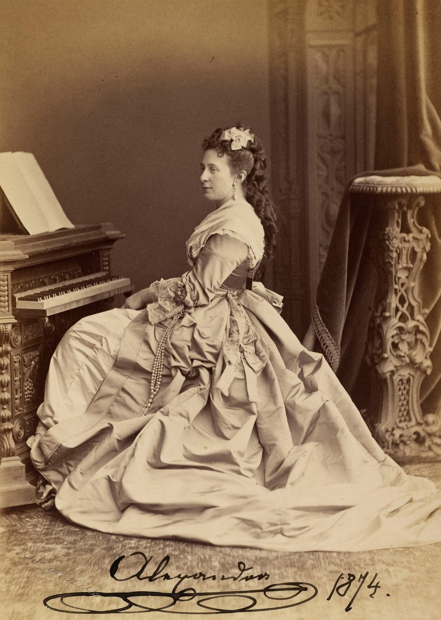 Alexandra Iosifovna szász-altenburgi nagyhercegnő portréja (1830-1911) alkotó: Charles Bergamasco