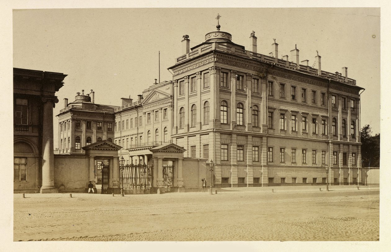 Az Anichkov-palota Szentpéterváron, Bergamasco, Charles (Karl) (1830-1896). Albumin Photo alkotó: Charles Bergamasco