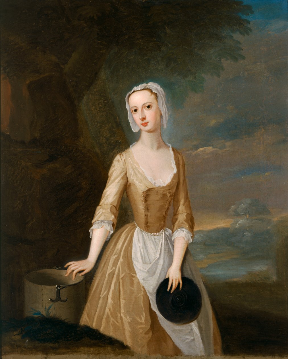 Catherine Hyde, Queensbury hercegnője fejőslányként 1770 körül (olaj, vászon) alkotó: Charles (after) Jervas