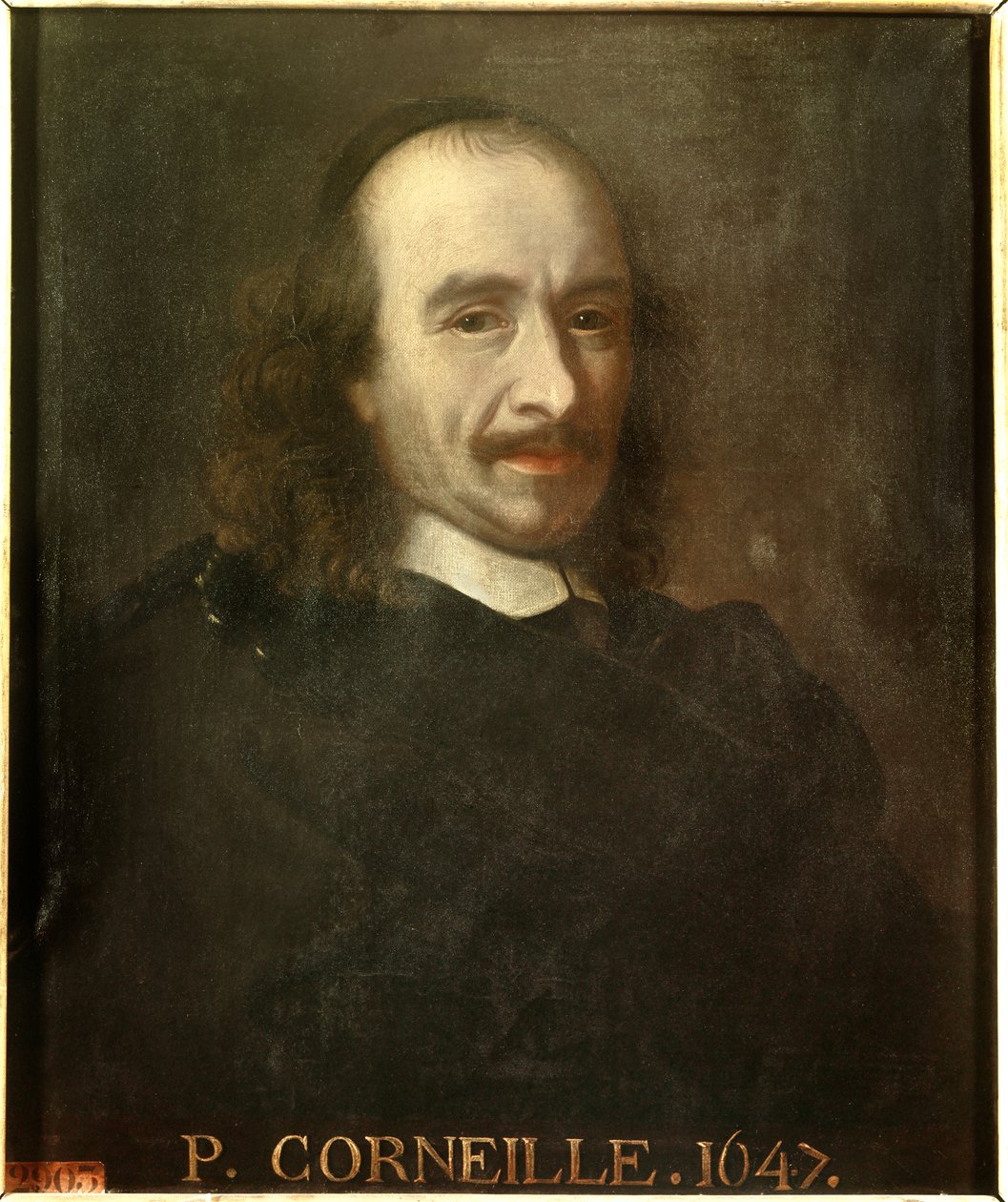 Pierre Corneille (1606-1684) francia drámai költő portréja. Charles Lebrun (Le Brun) (1619-1690) névtelen festménye. Versailles, Versailles és Trianon kastélyai. alkotó: Charles (after) Le Brun