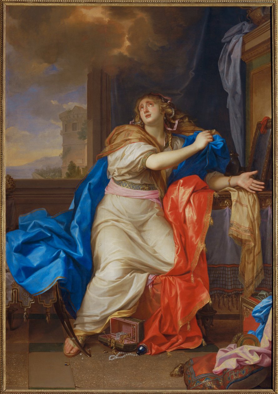 Sainte Madeleine repentante renonce a toutes les vanites de la vie - Szent Mária Magdolna lemond az élet minden öröméről ... alkotó: Charles (attr. to) Le Brun