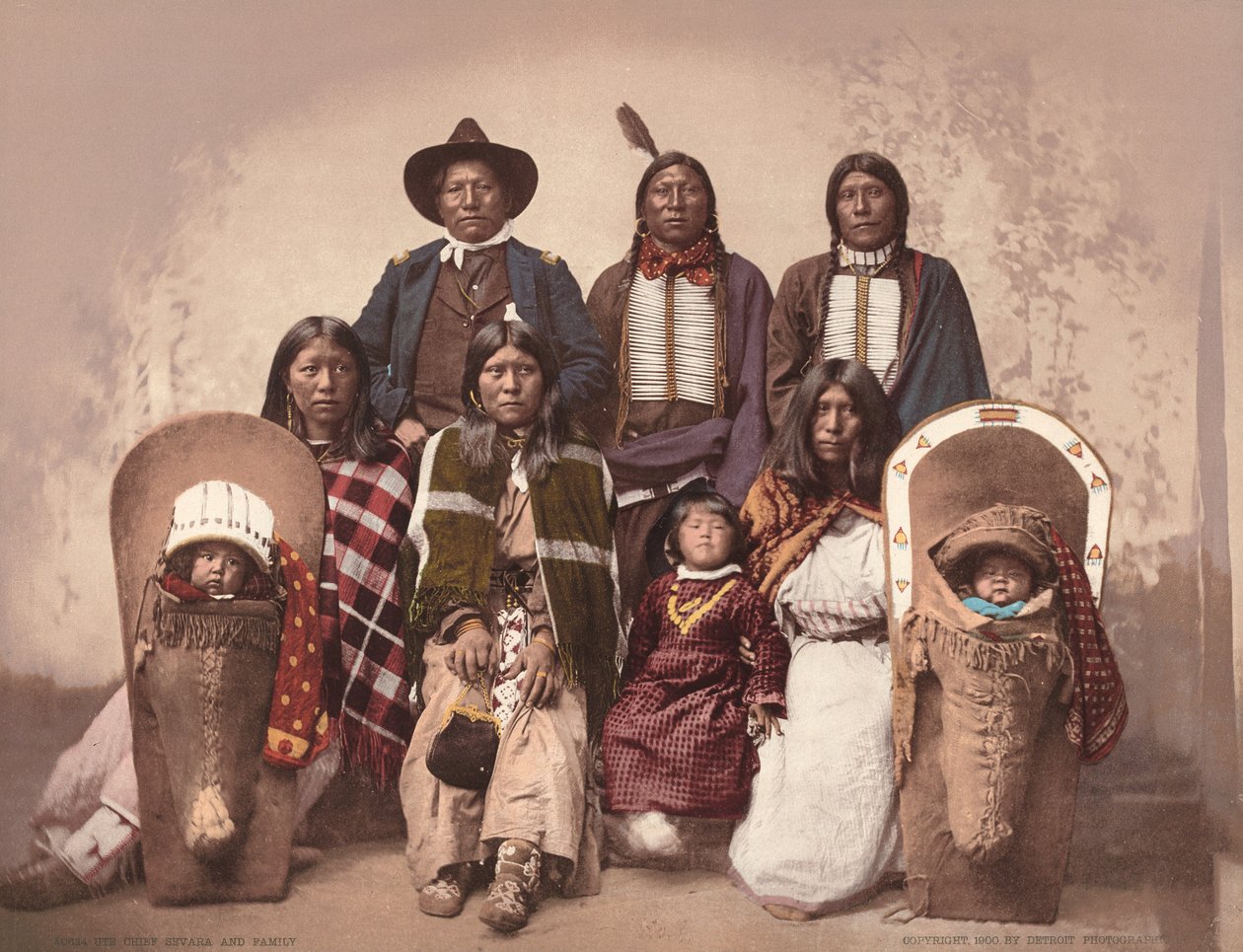 Severo Ute főnöke és családja alkotó: Charles A. Nast, Detroit Photographic Company