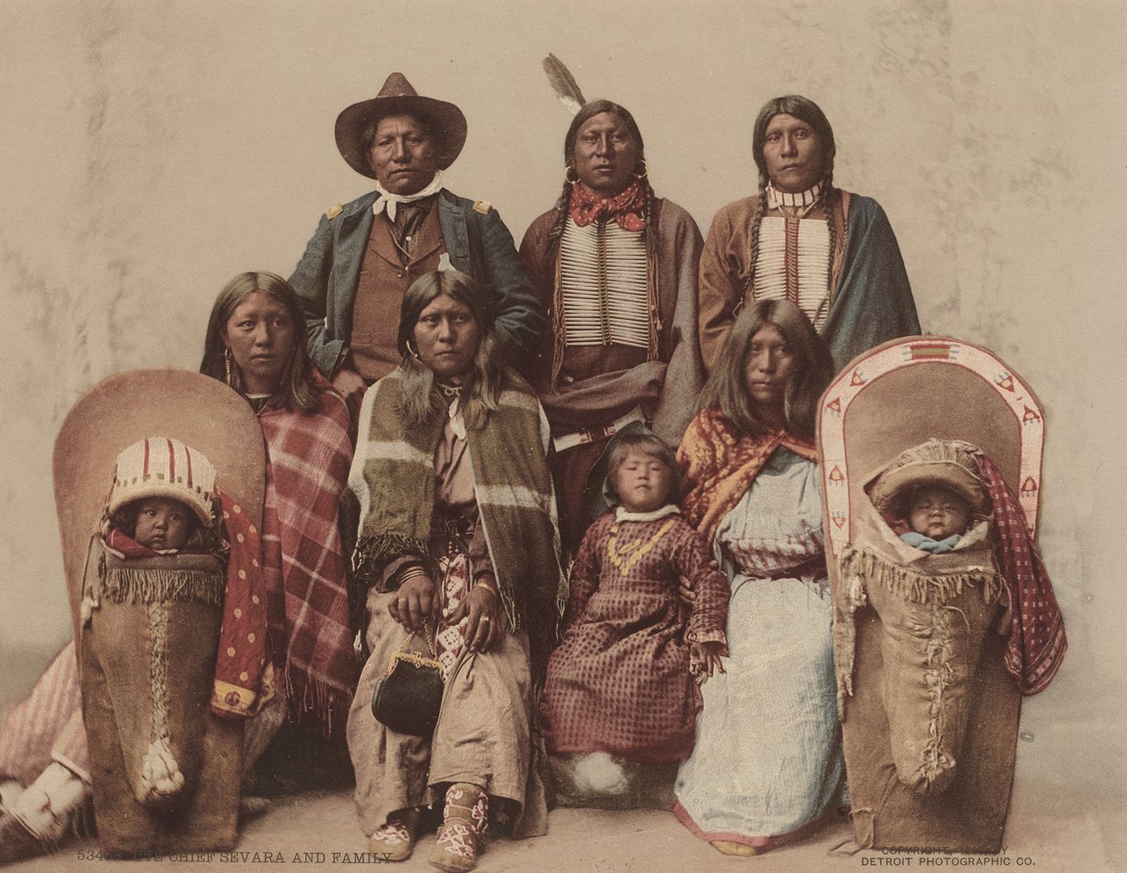 Severo Ute főnöke és családja alkotó: Charles A. Nast, Detroit Photographic Company