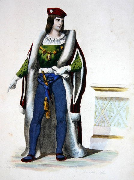 Károly Orléans-i herceg, portréja E. Mennechet, Párizs, Le Plutarque Francais alkotó: Charles Abraham (after) Chasselat