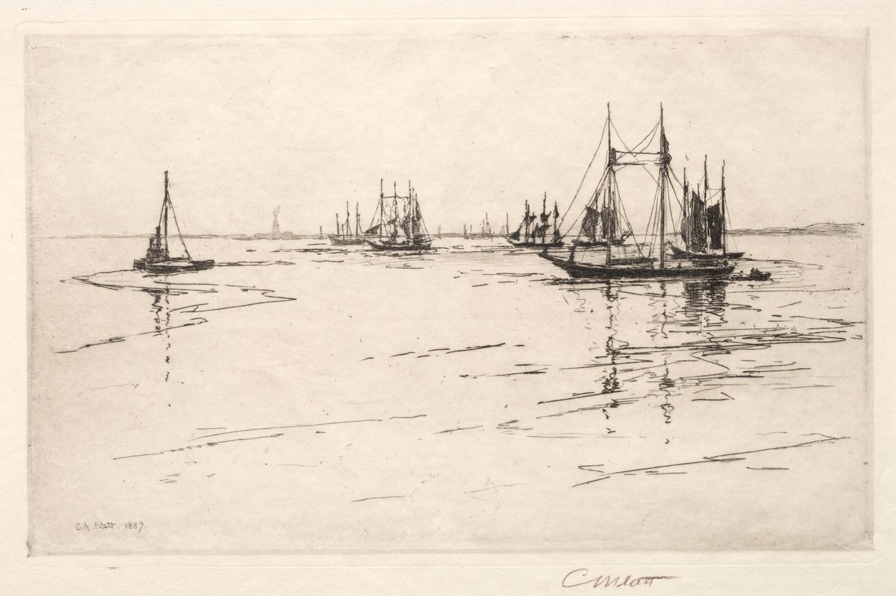 Buttermilk Channel, New York, 1889. alkotó: Charles Adams Platt