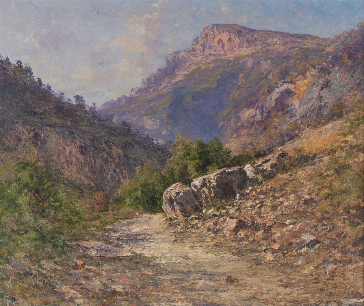 Hegyi ösvény Vercorsban 1917 (olaj, vászon) alkotó: Charles Alexandre Bertier
