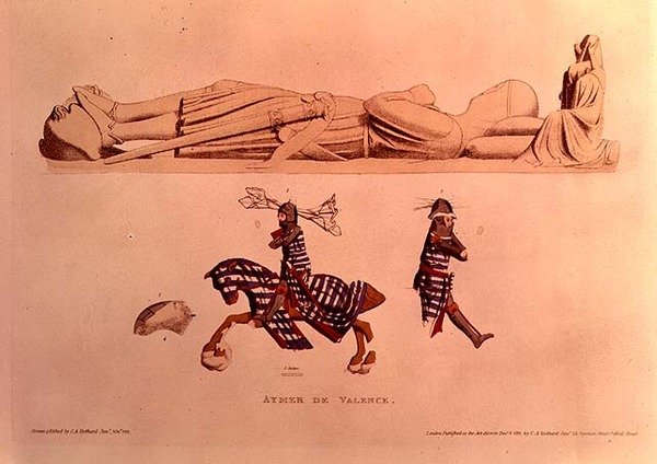 Aymer De Valence lovag, Pembroke gróf (megh. 1324) síremléke, kocsma. 1811 alkotó: Charles Alfred Stothard