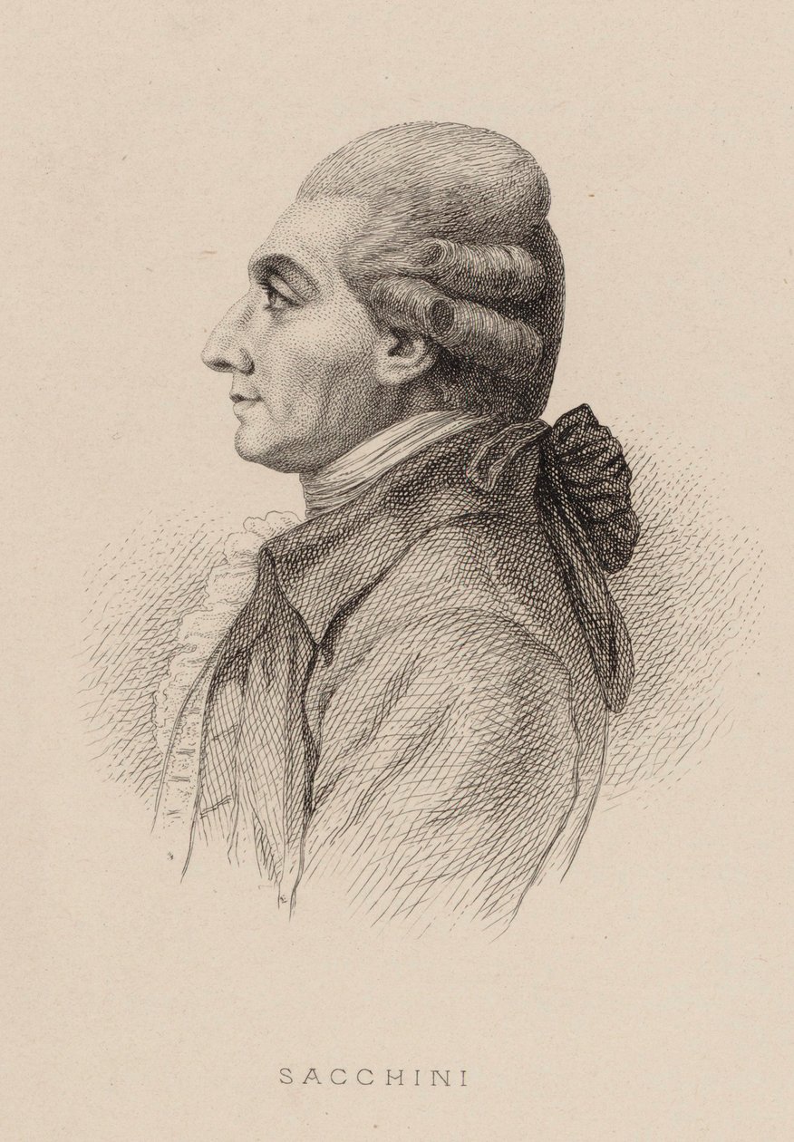 Antonio Sacchini 1730-1786, 1870 zeneszerző portréja. alkotó: Charles Alphonse Deblois
