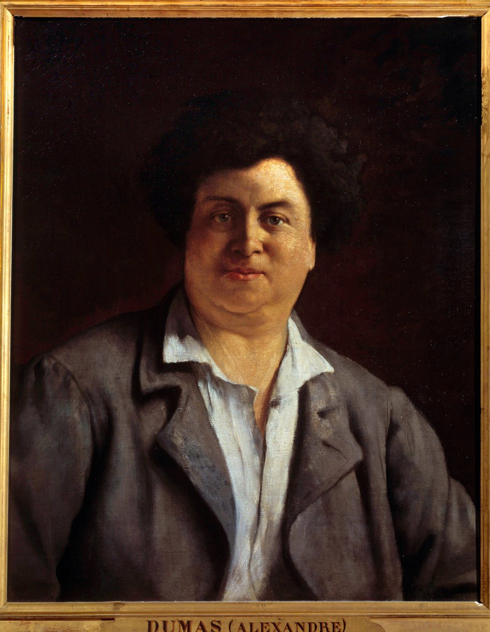 Alexandre Dumas pere író portréja alkotó: Charles Alphonse Paul Bellay
