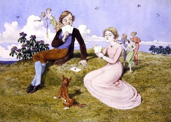 A szívek rövidek (toll, tinta és akvarell papíron) alkotó: Charles Altamont Doyle