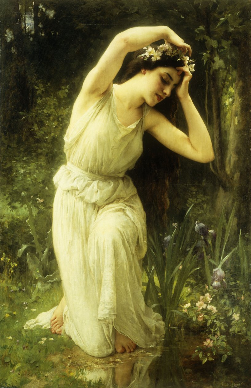 Egy nimfa az erdőben (olaj, vászon) alkotó: Charles Amable Lenoir