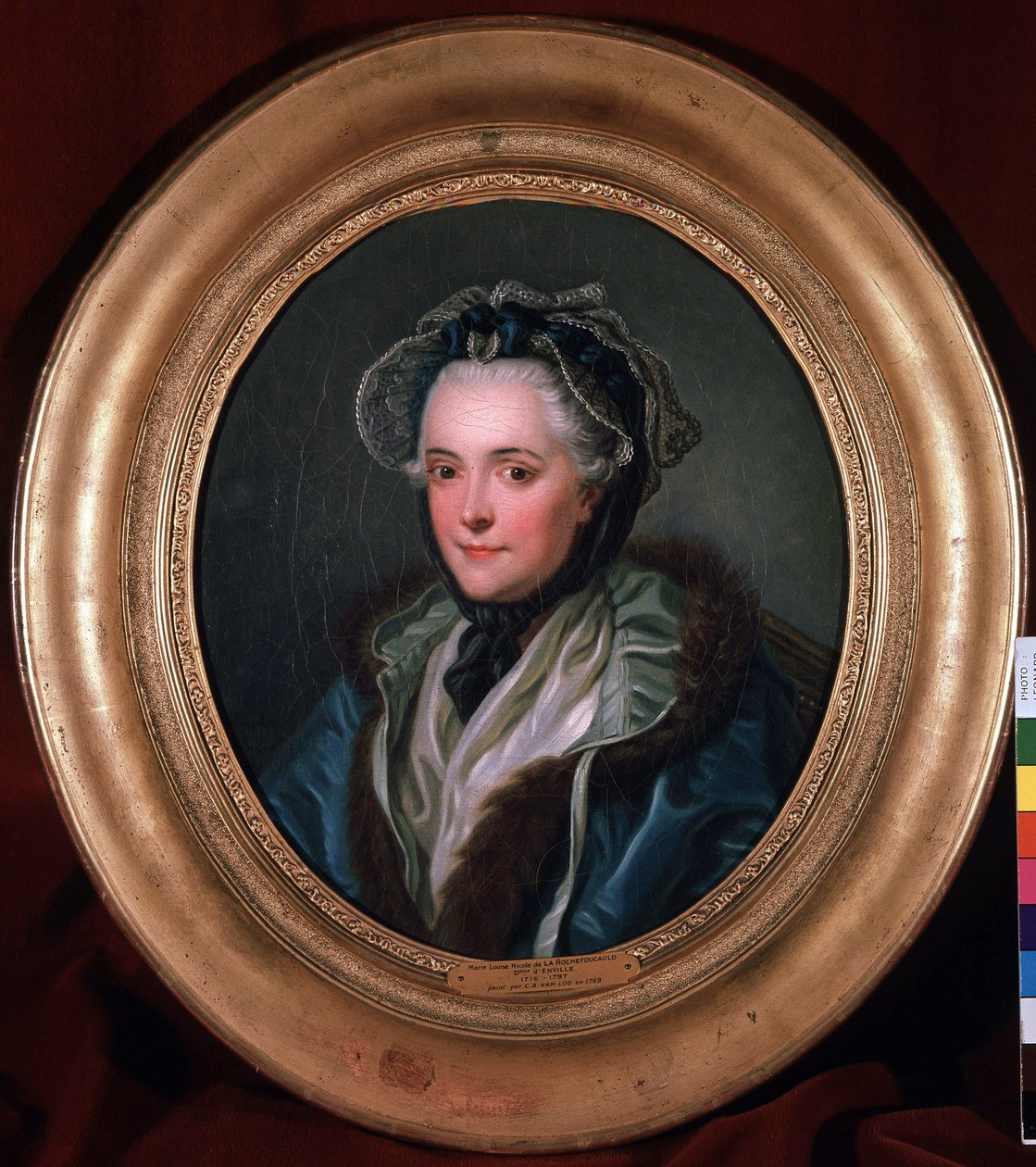 Marie-Louise-Nicole (Marie Louise Nicole), Enville (Anville) hercegnő (1716-1797) portréja. Charles Amedee Philippe van Loo (1719-1795) festménye alkotó: Charles Amedee Philippe van Loo
