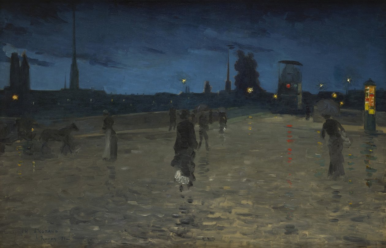 A kőhíd, Rouen, 1881. alkotó: Charles Angrand