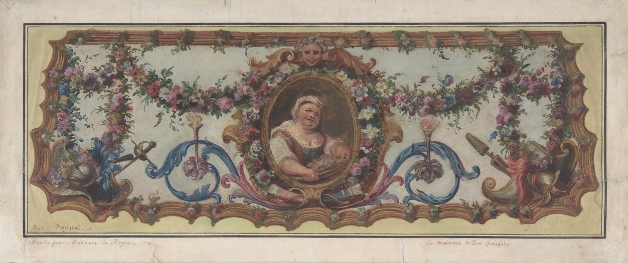 Dizájn egy kanapé gobelinüléséhez, 1721. alkotó: Charles Antoine Coypel