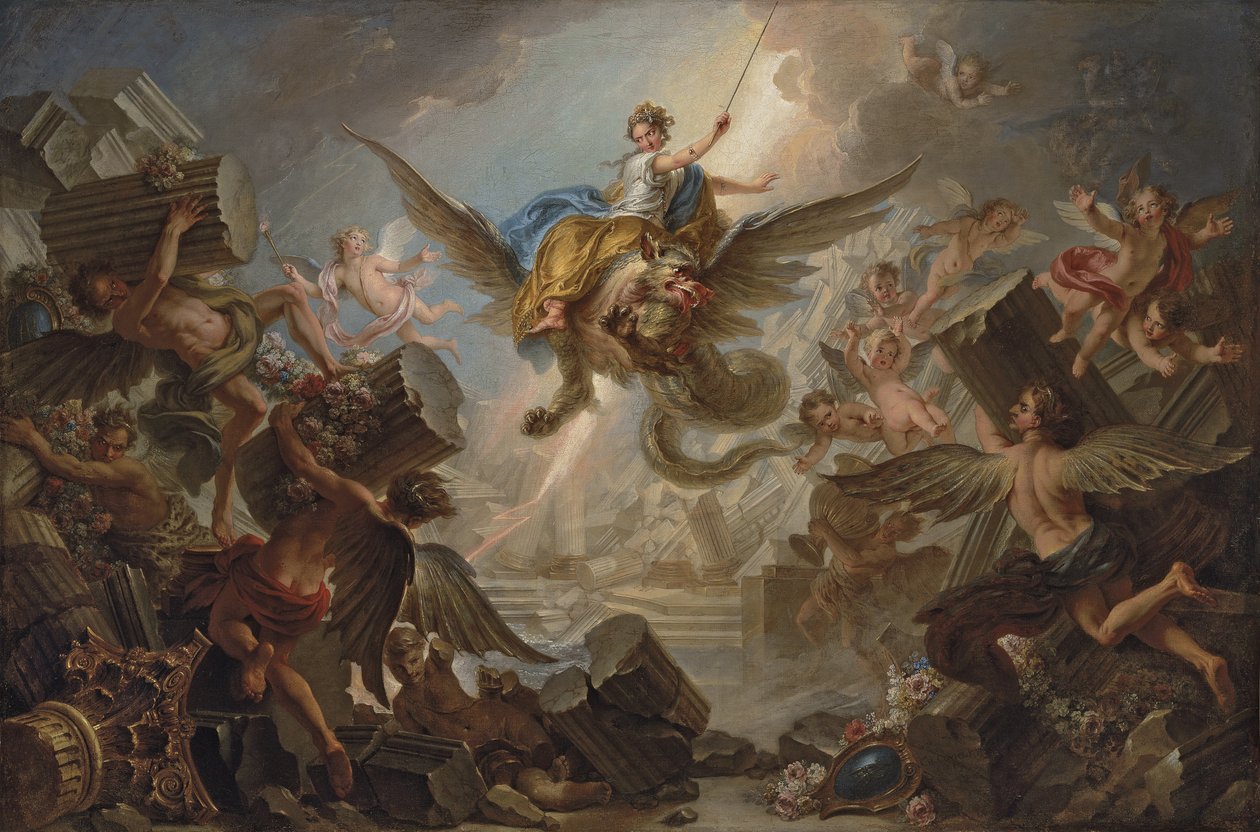 Armida palota pusztulása, 1737 alkotó: Charles Antoine Coypel