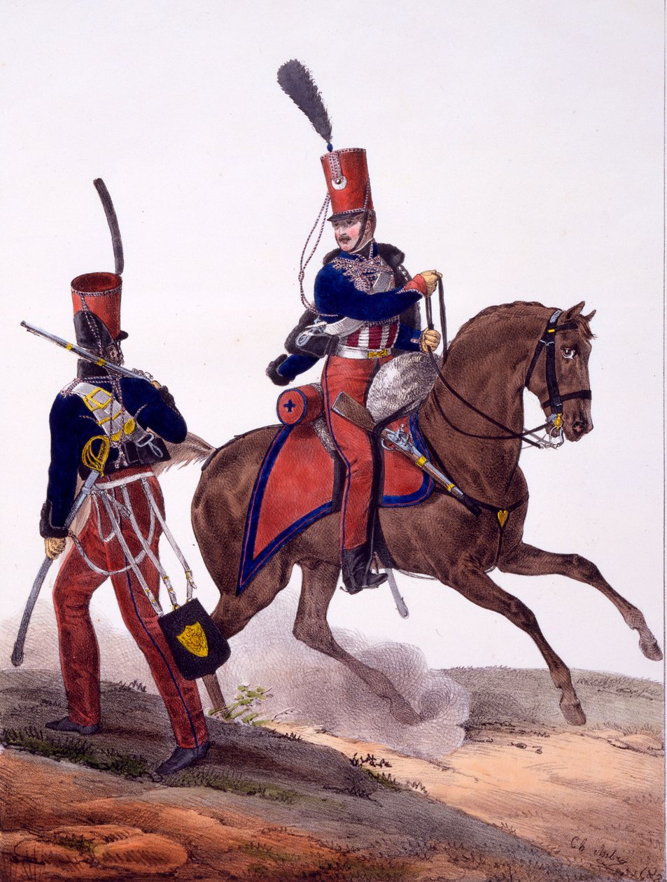 Az 5. huszárezred egyenruhája, az 1823-ban kiadott "Collection des Uniforms de l