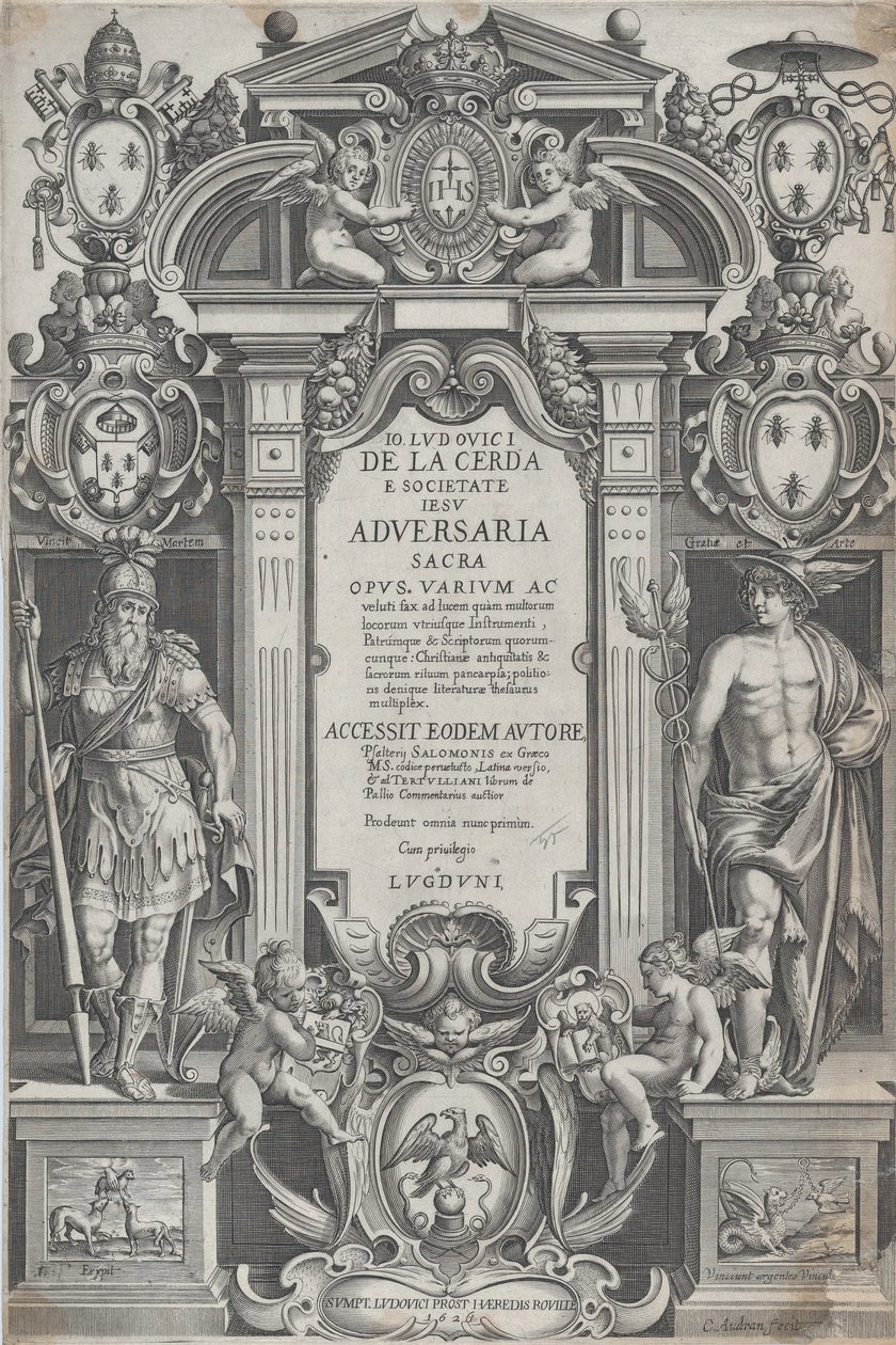 A „Szent Ellenfelek” frontképe, 1626. alkotó: Charles Audran