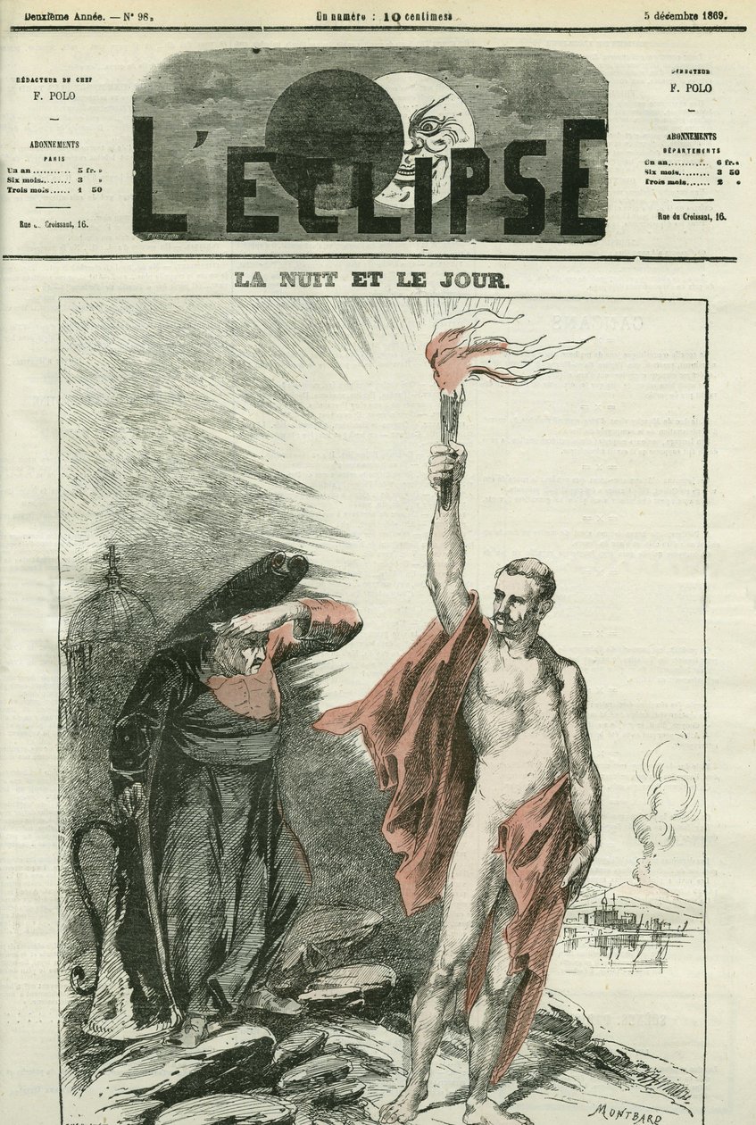 Éjjel és nappal, vagy „a római zsinat és a nápolyi zsinat”. Borító a Montbard „” L