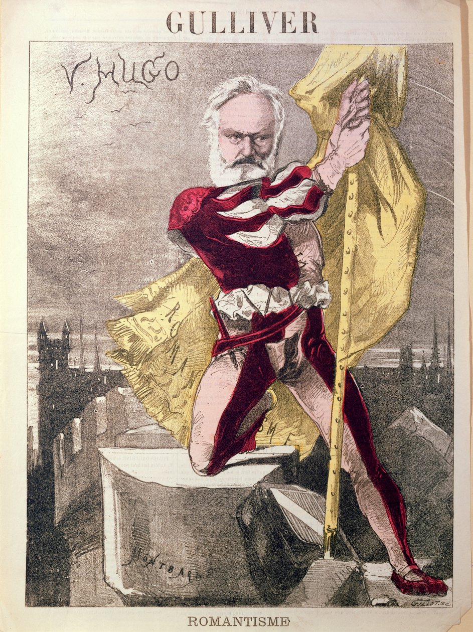 Victor Hugo (1802-85) karikatúrája a „Gulliver”-ből, 1871-80 körül alkotó: Charles Auguste Loye