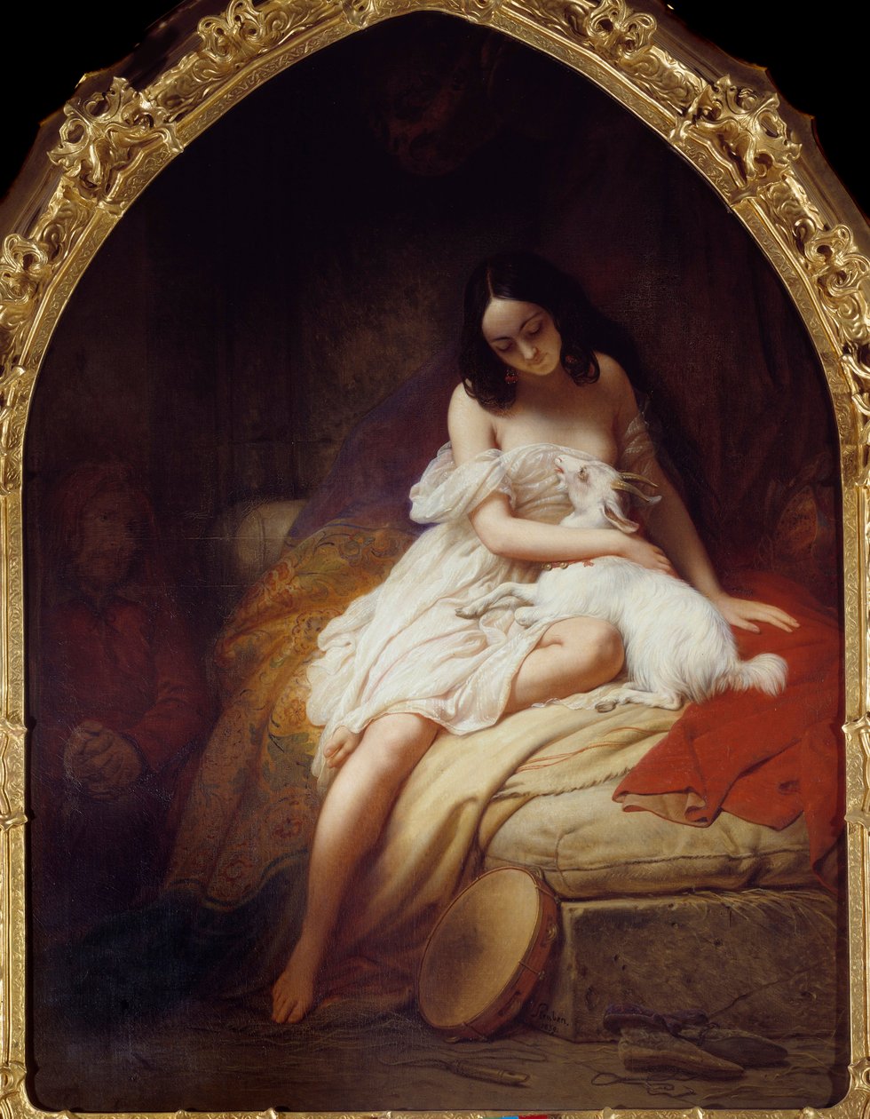 Esmeralda Victor Hugo (1802-1885) „Notre Dame de Paris” karakterének ábrázolása. Charle Auguste Steuben (1788-1856) festménye 1839 Nantes, Szépművészeti Múzeum alkotó: Charles Auguste Steuben