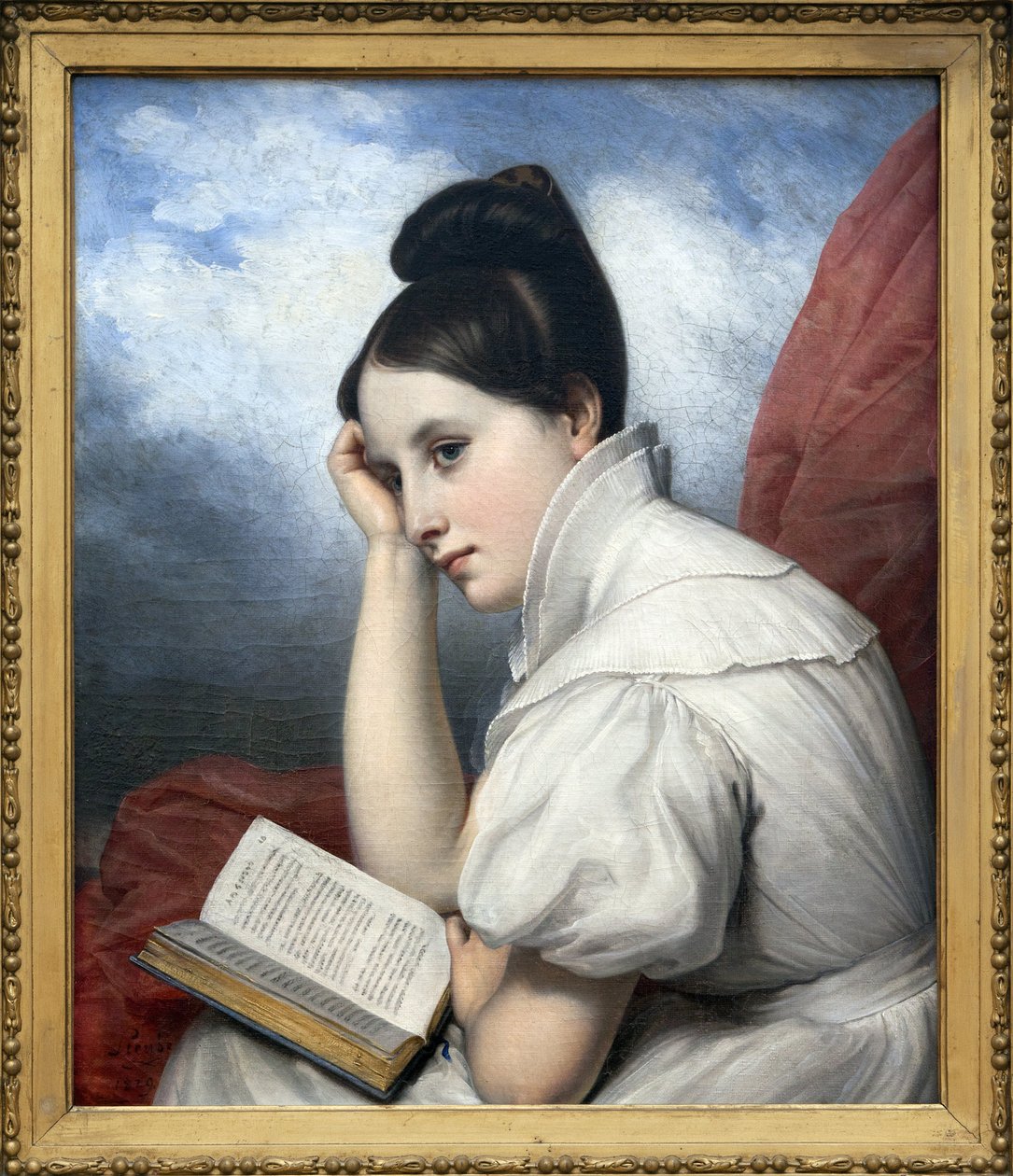 La Reader, Charles von Steuben (1788-1856) olajfestménye vászonra, Fényképészet, KIM Youngtae, Nantes, Nantes-i Szépművészeti Múzeum. alkotó: Charles Auguste Steuben
