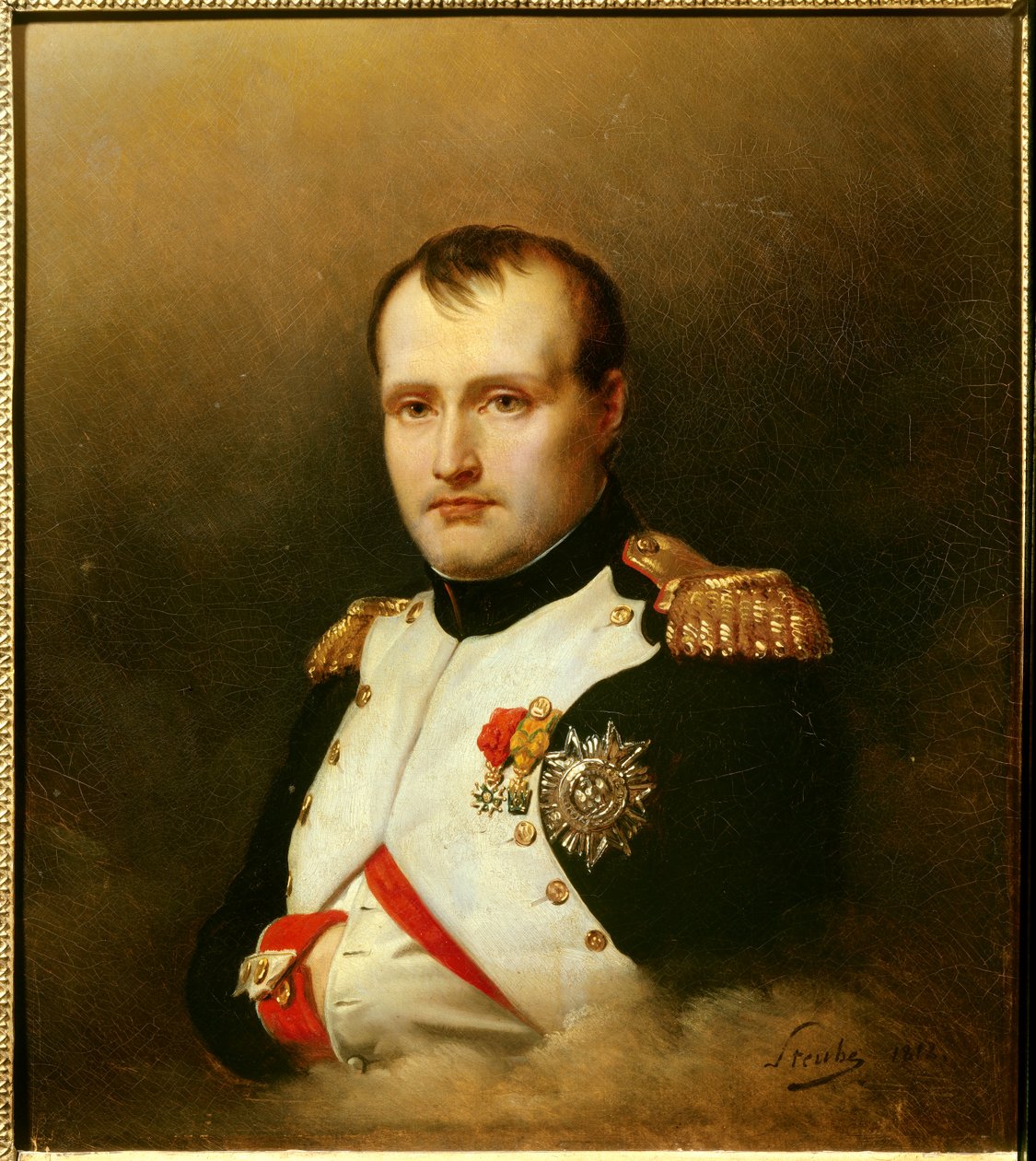 I. Napóleon (1769-1821) portréja vaskoronát és Becsületlégiót díszítő Charles Auguste Steuben (1788-1856) festménye 1812 Párizs, Musee de la Legion d