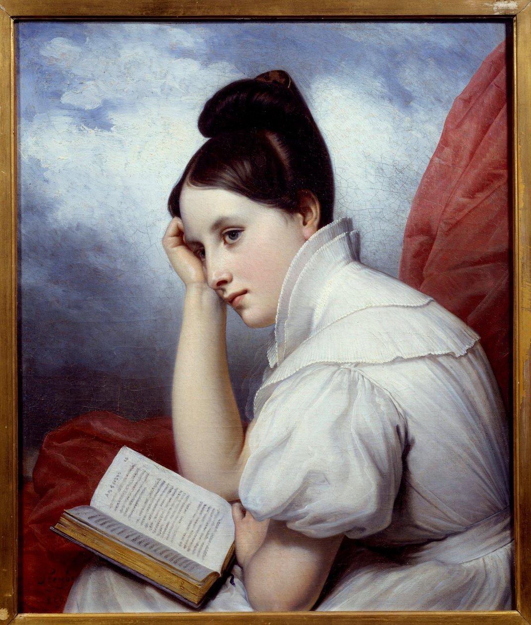 Az olvasólámpa Charles Auguste Steuben (1788-1856) festménye 1829 Nantes, Musee des Beaux Arts alkotó: Charles Auguste Steuben