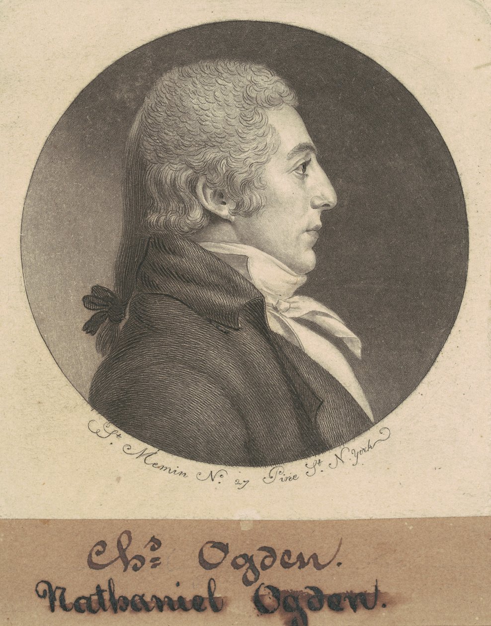 Abraham Ogden, Jr. alkotó: Charles B. J. Févret de Saint Mémin