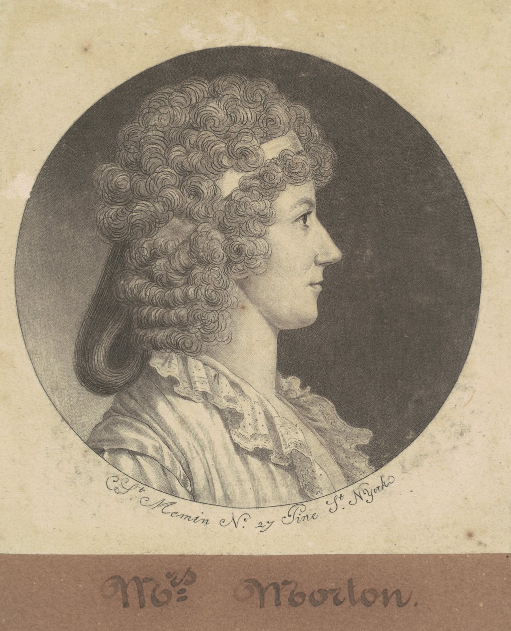 Cornelia Schuyler Morton alkotó: Charles B. J. Févret de Saint Mémin