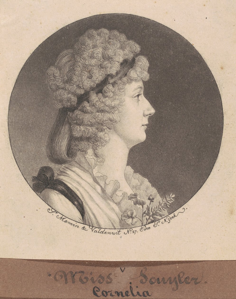 Cornelia Schuyler Morton alkotó: Charles B. J. Févret de Saint Mémin