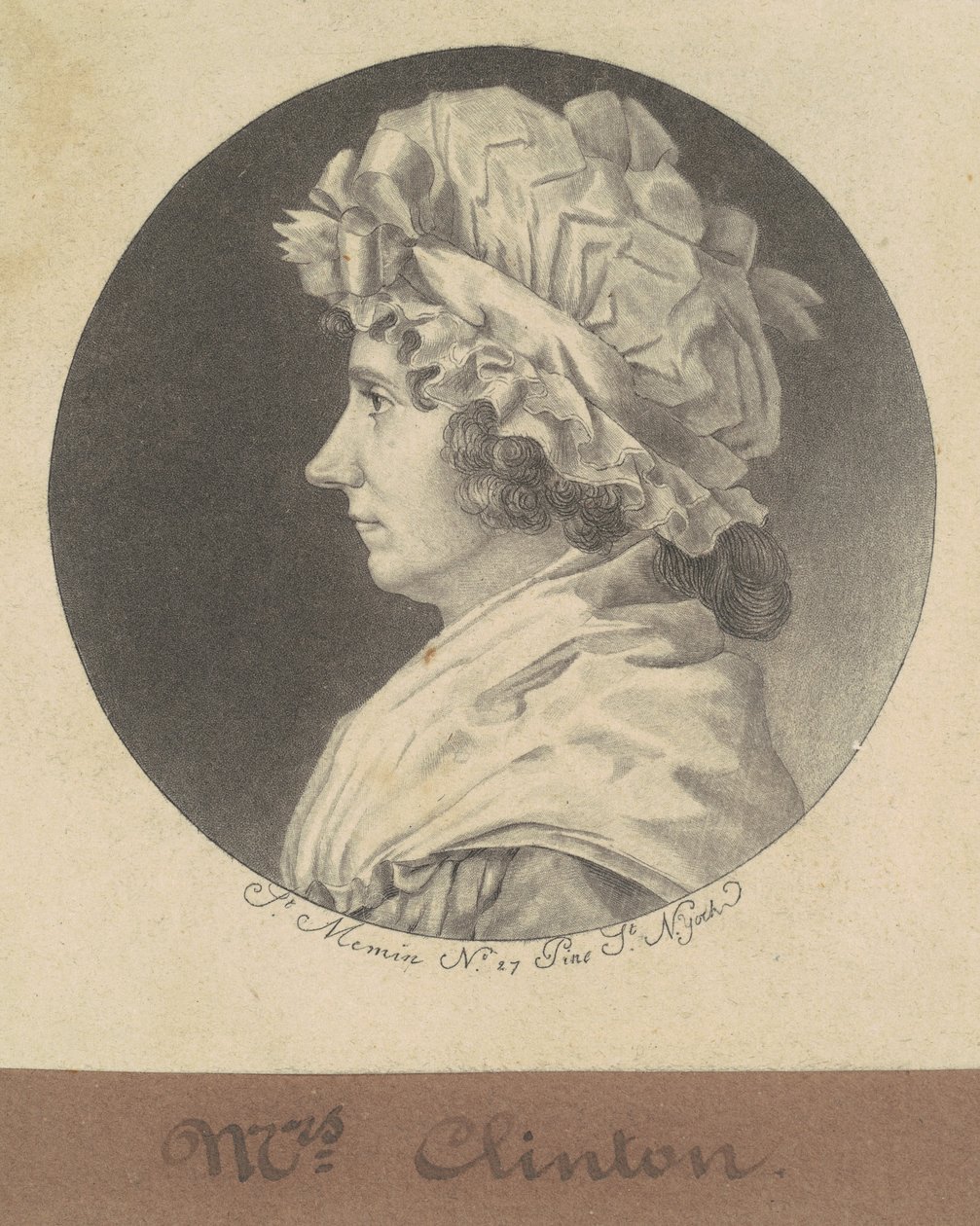 Cornelia Tappen Clinton alkotó: Charles B. J. Févret de Saint Mémin