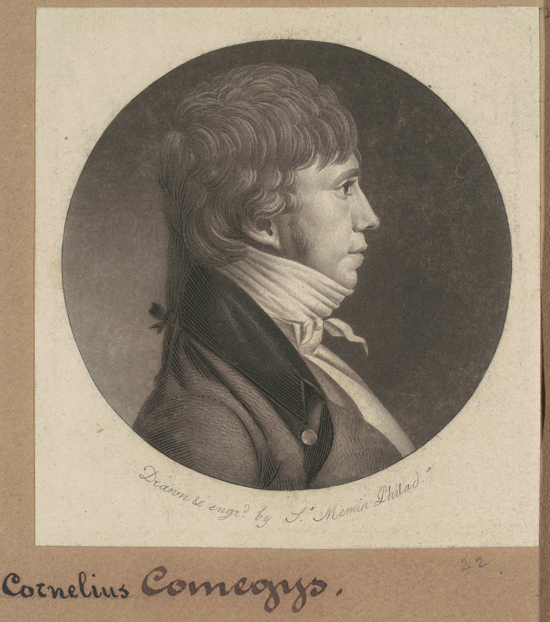 Cornelius Comegys alkotó: Charles B. J. Févret de Saint Mémin