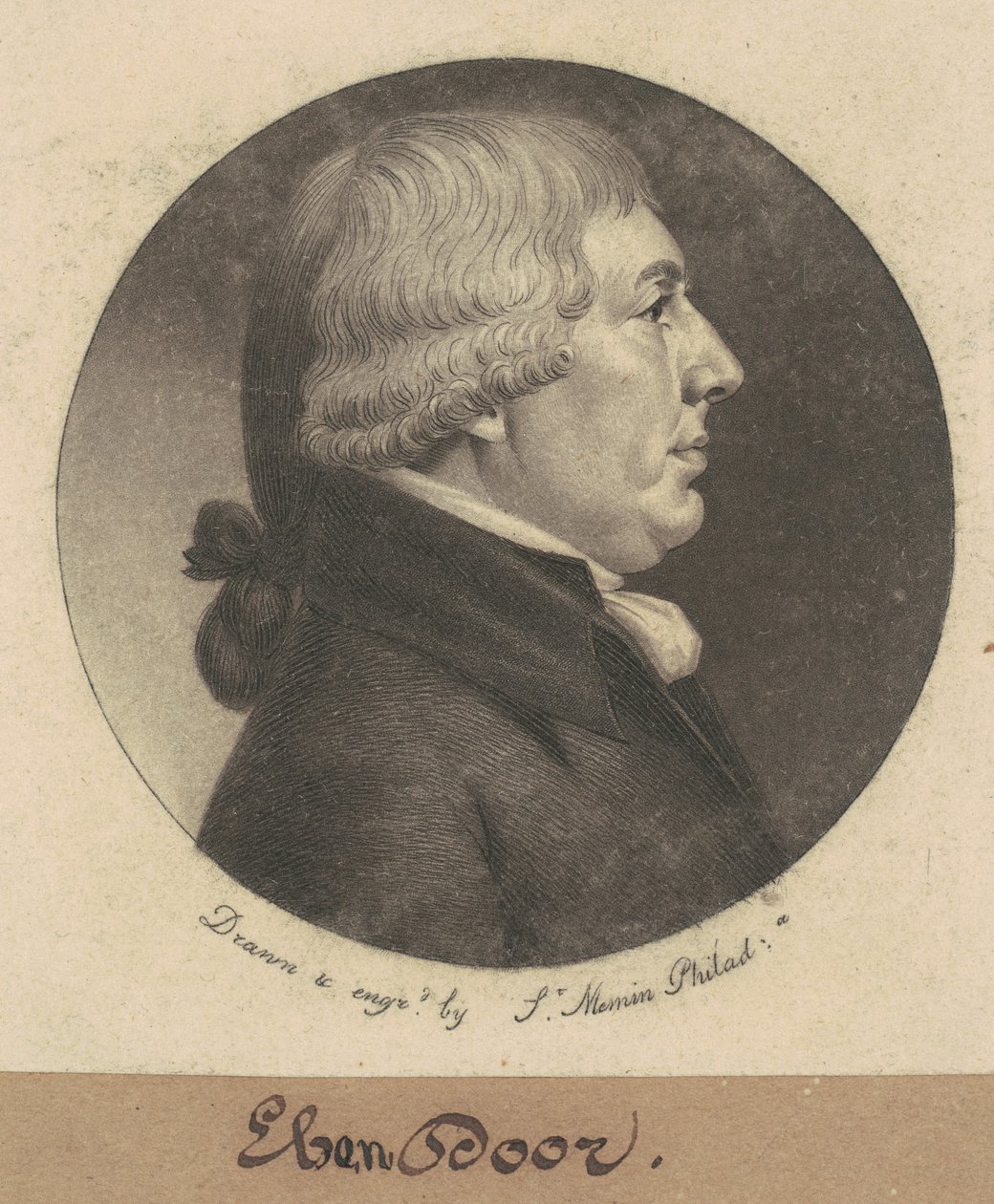 Ebenezer Dorr alkotó: Charles B. J. Févret de Saint Mémin