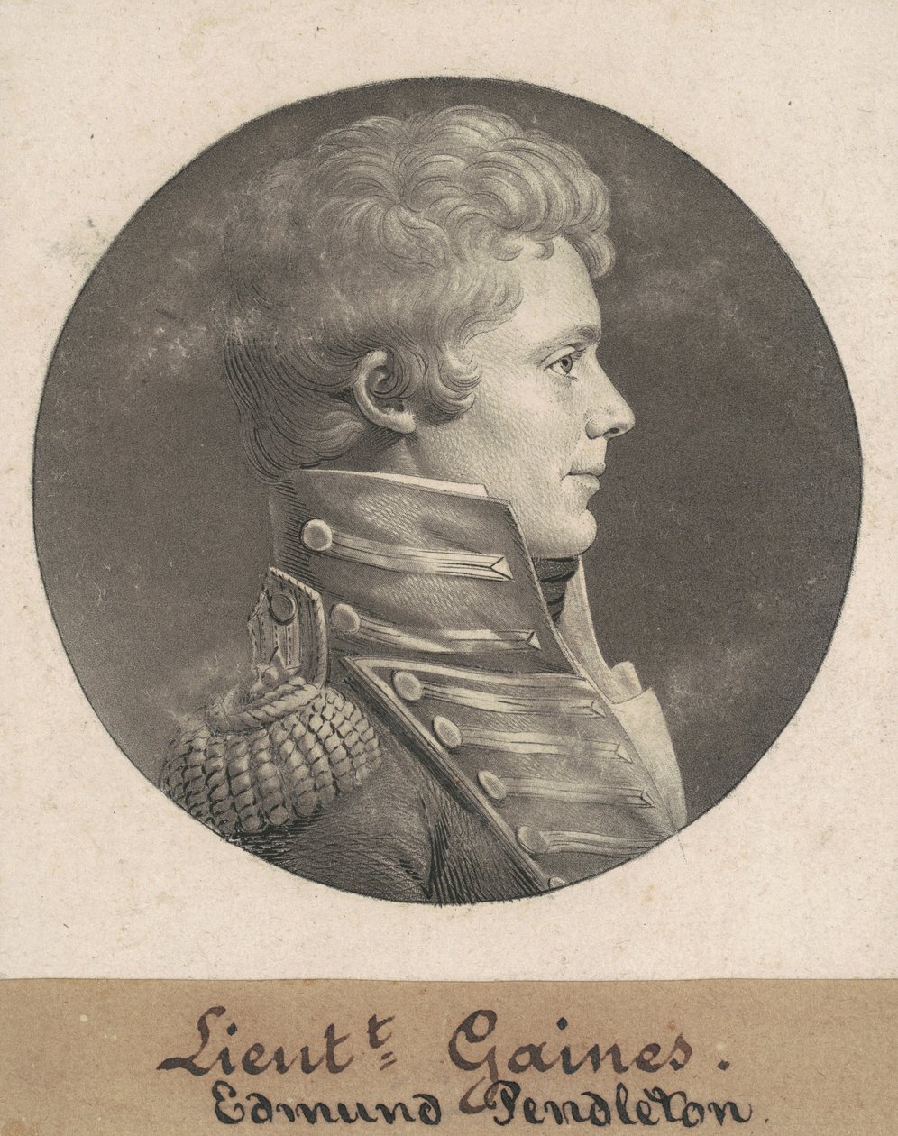Edmund Pendleton Gaines alkotó: Charles B. J. Févret de Saint Mémin