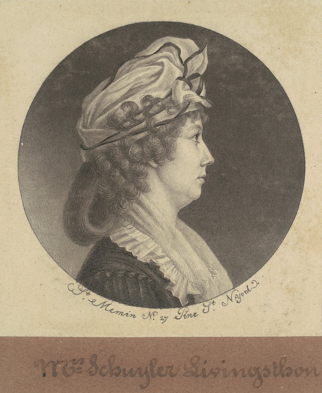 Eliza Barclay Livingston alkotó: Charles B. J. Févret de Saint Mémin