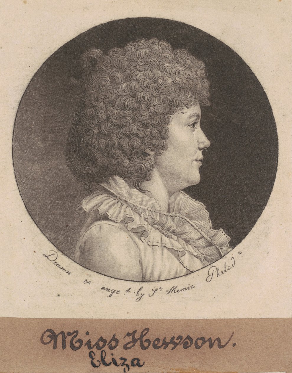 Eliza Hewson alkotó: Charles B. J. Févret de Saint Mémin