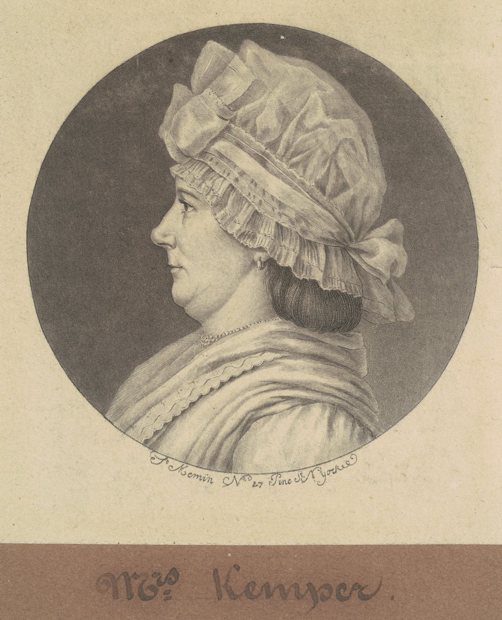 Elizabeth Marius Kemper alkotó: Charles B. J. Févret de Saint Mémin