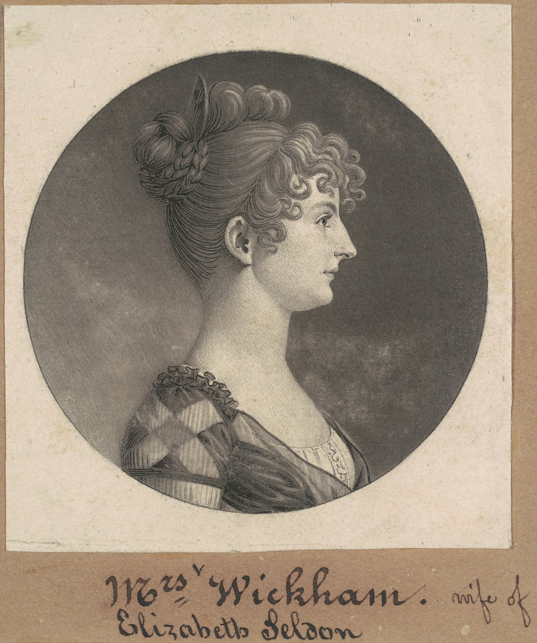 Elizabeth Selden McClurg Wickham alkotó: Charles B. J. Févret de Saint Mémin
