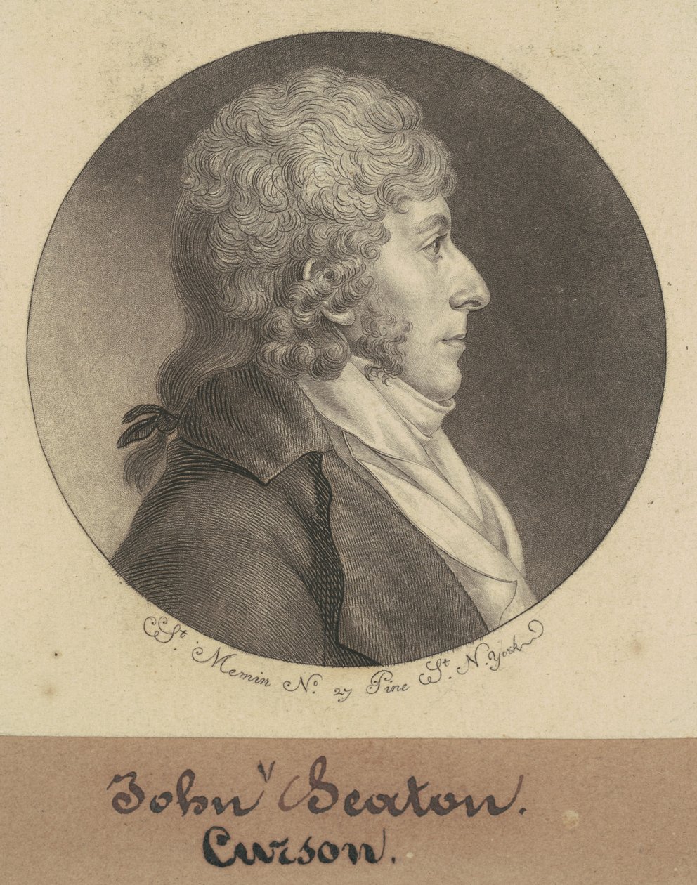 John Curzon Seton alkotó: Charles B. J. Févret de Saint Mémin